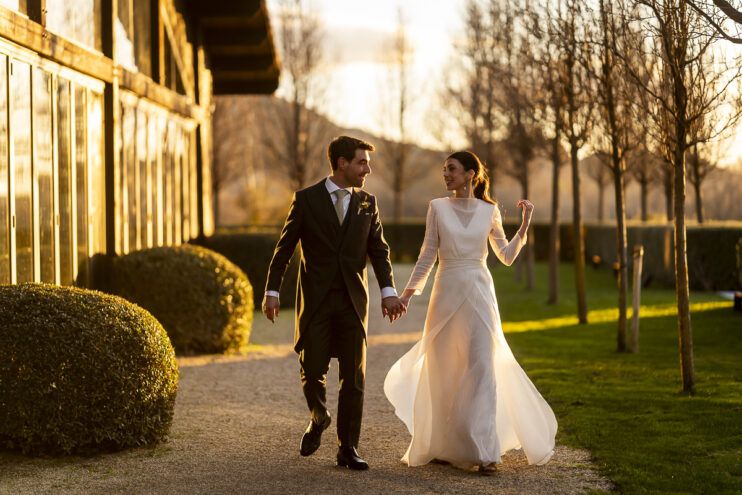 fotos de boda invierno atardecer